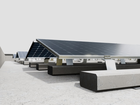 Rooftop Lightweight Solar Construction Type-4 3D 模型