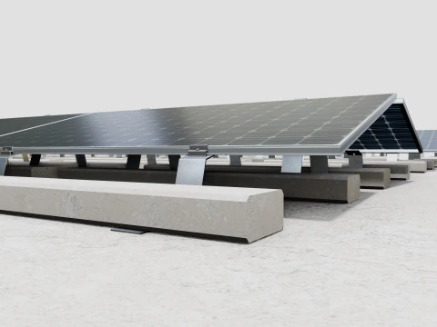 Rooftop Lightweight Solar Construction Type-4 3D Model