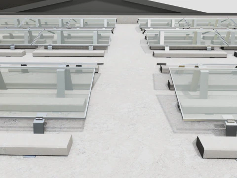 Rooftop Lightweight Solar Construction Type-4 3D Model