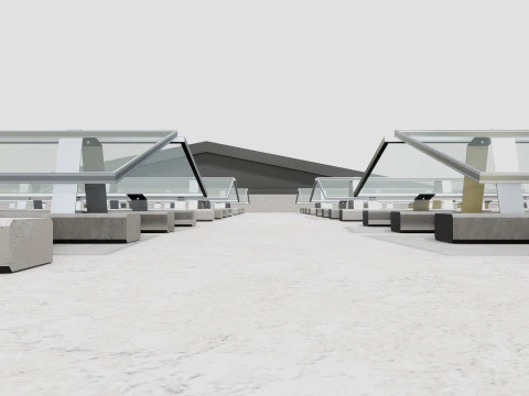 Rooftop Lightweight Solar Construction Type-4 3D Model