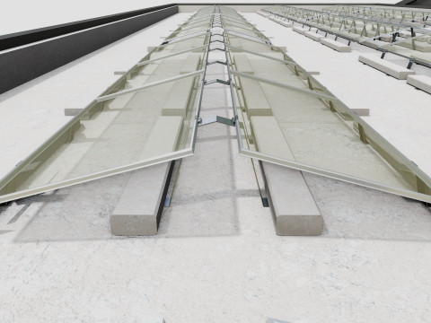Rooftop Lightweight Solar Construction Type-4 3D 模型