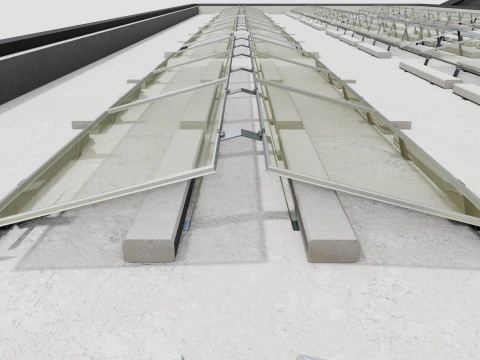 Rooftop Lightweight Solar Construction Type-4 3D Model