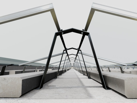 Rooftop Lightweight Solar Construction Type-4 3D 模型