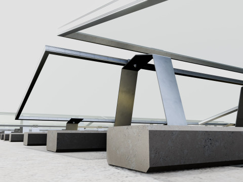 Rooftop Lightweight Solar Construction Type-4 3D 模型