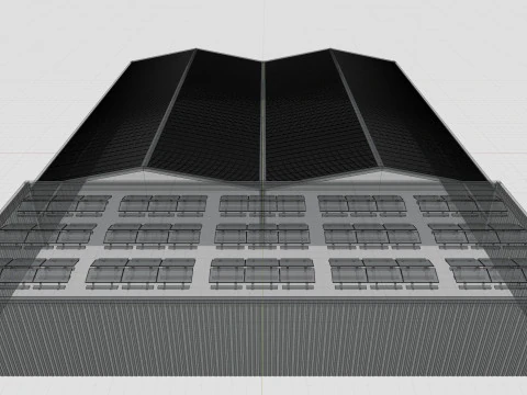 Rooftop Lightweight Solar Construction Type-4 3D Model