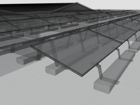 Rooftop Lightweight Solar Construction Type-4 3D Model