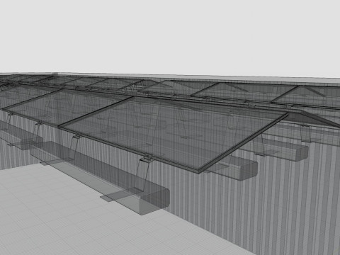 Rooftop Lightweight Solar Construction Type-4 3D 模型