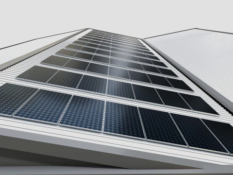 Rooftop Solar Systems Type-1 3D Model
