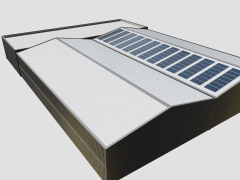 Rooftop Solar Systems Type-1 3D Model