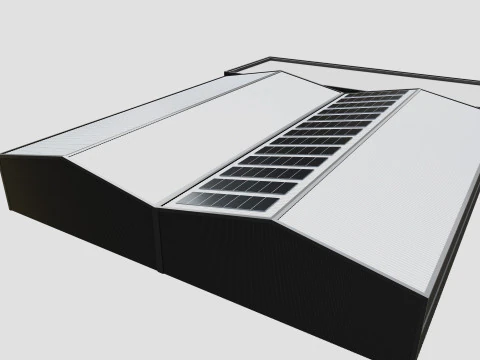 Rooftop Solar Systems Type-1 3D Model