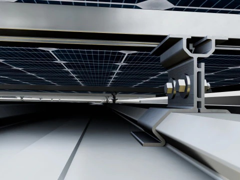 Rooftop Solar Systems Type-1 3D Model