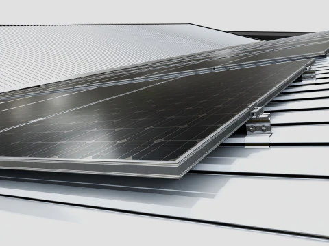 Rooftop Solar Systems Type-1 3D Model