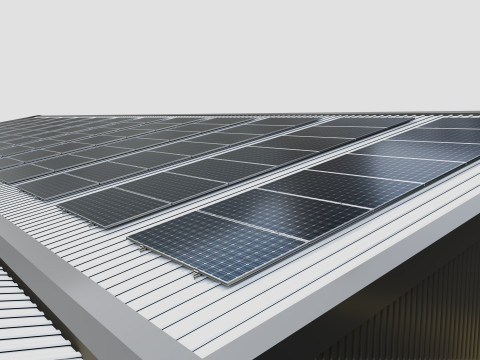 Rooftop Solar Systems Type-1 Modelo 3D