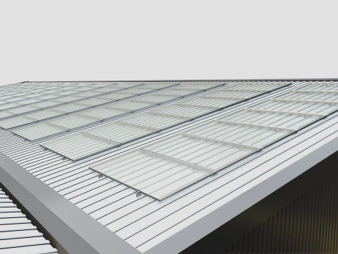 Rooftop Solar Systems Type-1 3D Model