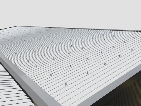 Rooftop Solar Systems Type-1 3D Model