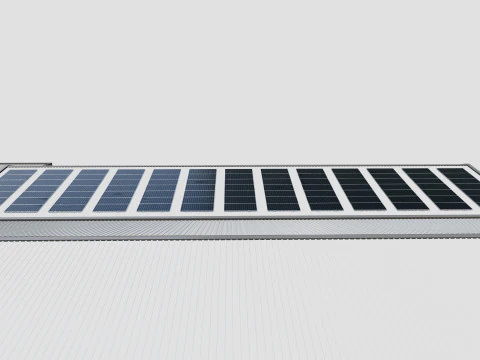 Rooftop Solar Systems Type-1 3D Model