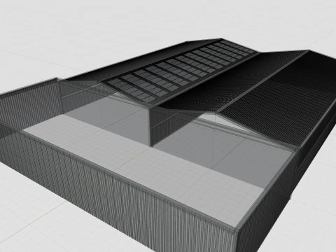 Rooftop Solar Systems Type-1 3D Model