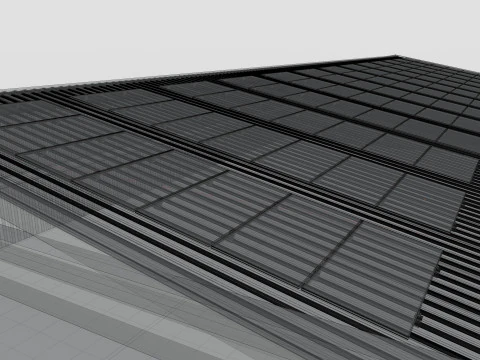 Rooftop Solar Systems Type-1 3D Model