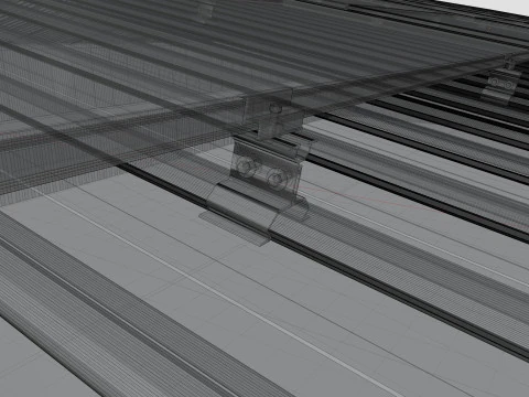 Rooftop Solar Systems Type-1 3D Model