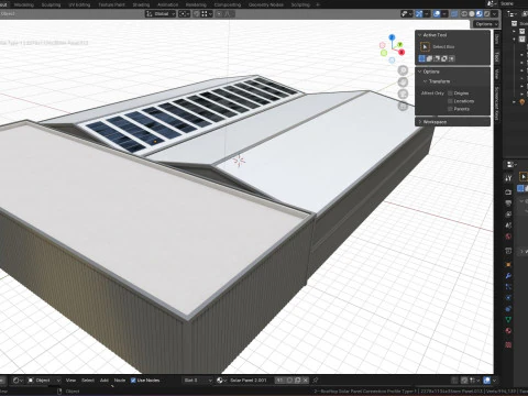 Rooftop Solar Systems Type-1 3D Model