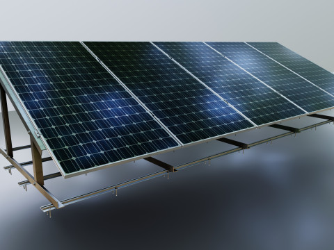 Rooftop Solar Systems Part Collection 3Dモデル