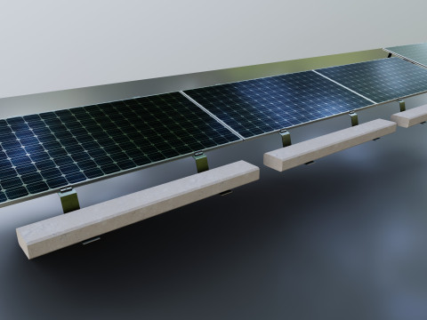 Rooftop Solar Systems Part Collection 3Dモデル