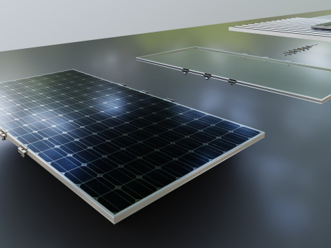 Rooftop Solar Systems Part Collection 3Dモデル