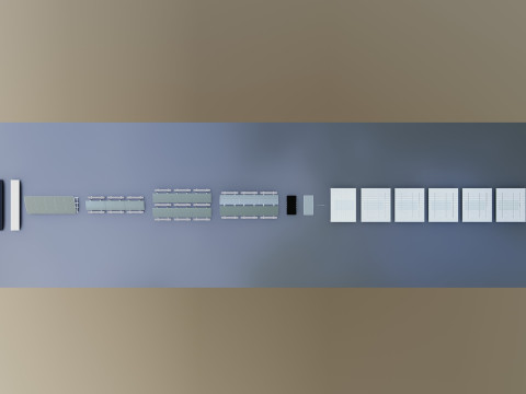 Rooftop Solar Systems Part Collection 3Dモデル