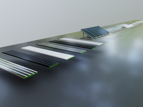 Rooftop Solar Systems Part Collection 3Dモデル