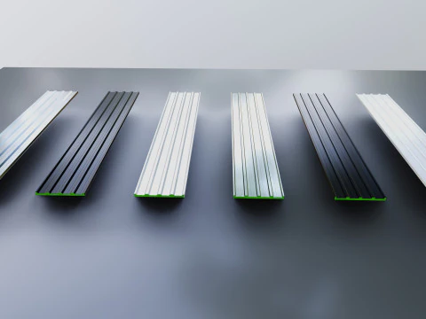Rooftop Solar Systems Part Collection 3D Model