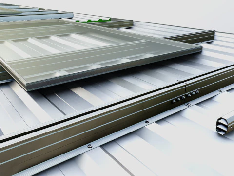 Rooftop Solar Systems Part Collection 3D Model
