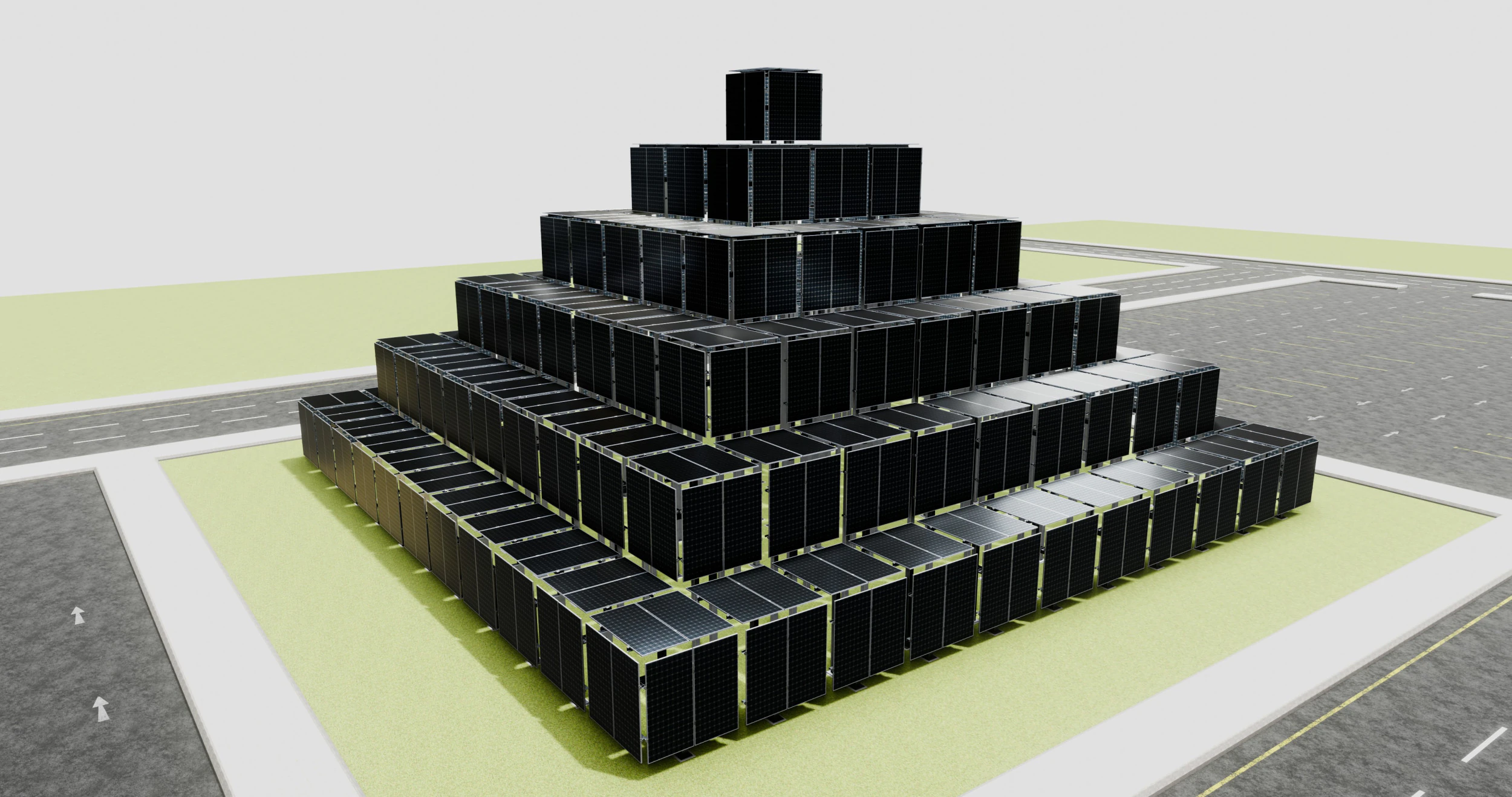 Solar Pyramid Type-1 3D Model .c4d .max .obj .3ds .fbx .stl .blend 