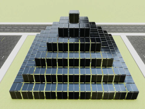 Solar Pyramid Type-1 3D Model
