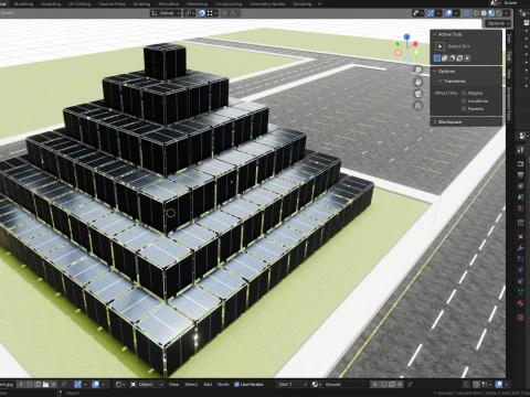 Solar Pyramid Type-1 3D Model