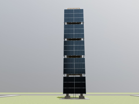 Solar Concrete Tower Type-1 3D Модель