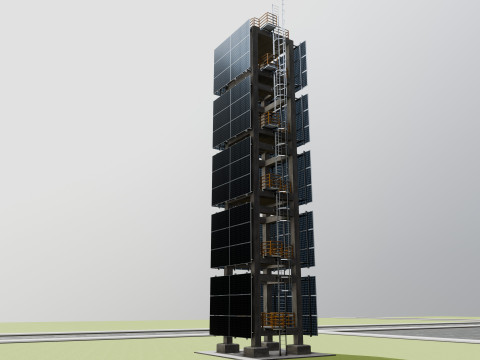 Solar Concrete Tower Type-1 3D Модель