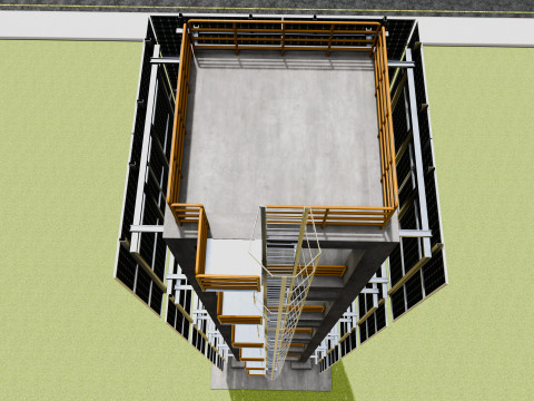 Solar Concrete Tower Type-1 3D Модель