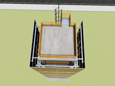 Solar Concrete Tower Type-1 3D Model
