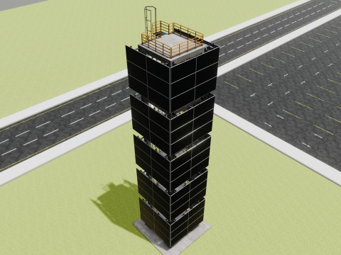 Solar Concrete Tower Type-1 3D Модель