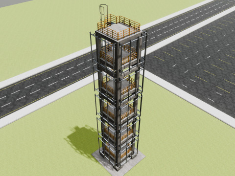 Solar Concrete Tower Type-1 3D Модель