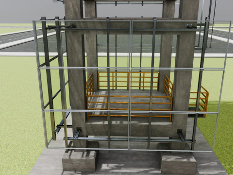Solar Concrete Tower Type-1 3D Model