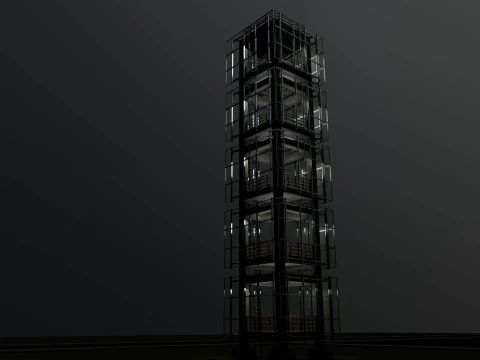 Solar Concrete Tower Type-1 3D Model