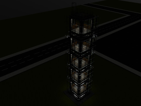 Solar Concrete Tower Type-1 3D Модель