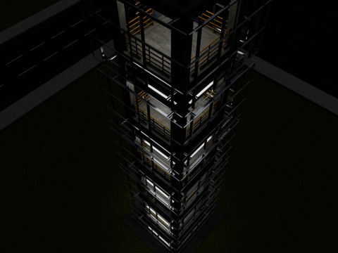 Solar Concrete Tower Type-1 3D Модель