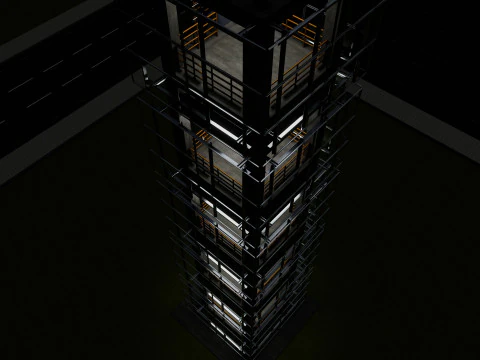 Solar Concrete Tower Type-1 3D Model