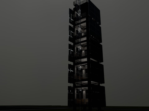Solar Concrete Tower Type-1 3D Модель