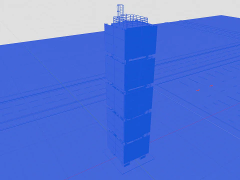 Solar Concrete Tower Type-1 3D Model