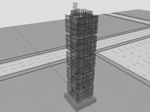 Solar Concrete Tower Type-1 3D Модель