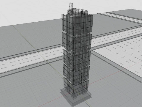 Solar Concrete Tower Type-1 3D Model