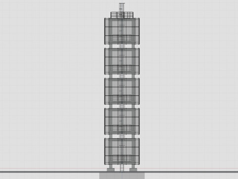 Solar Concrete Tower Type-1 3D Модель